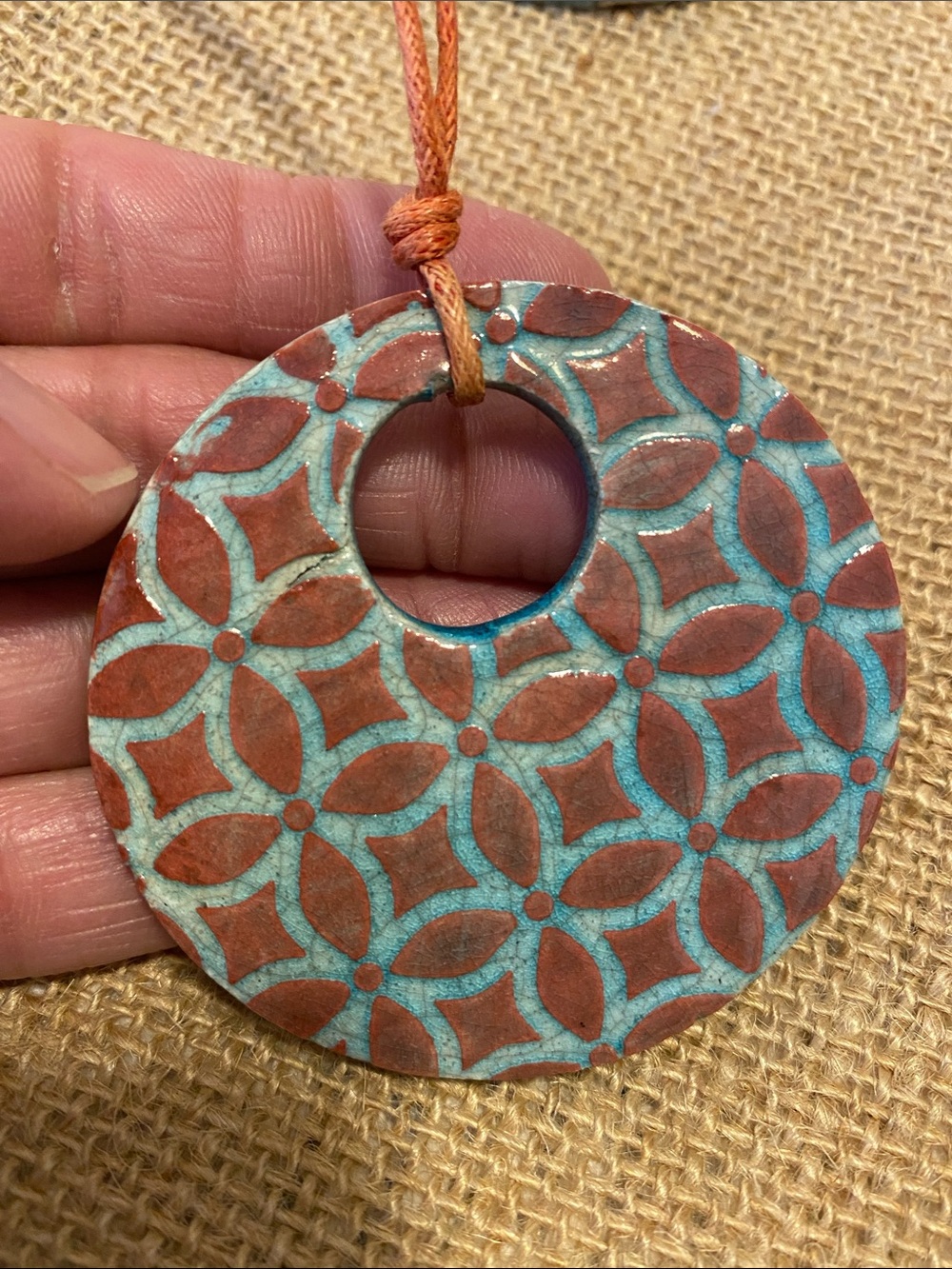 Handcrafted Ceramic Glazed Pendant Necklaces Bundle Jewelry